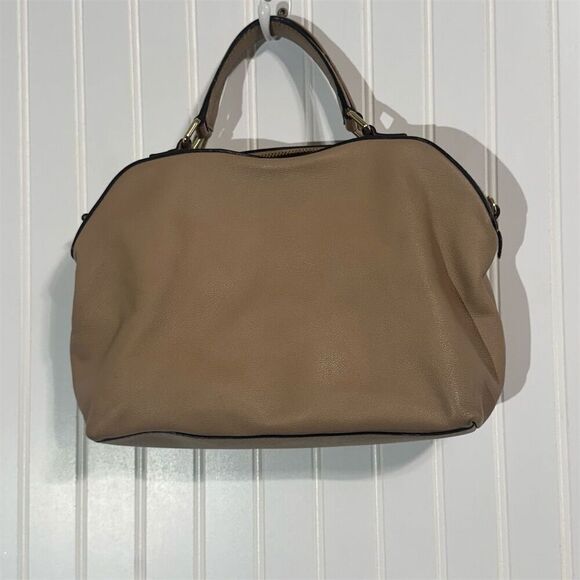 Kate Spade New York Taupe Leather Satchel Handbag Buckle Flap Top Handle Medium - Picture 7 of 8